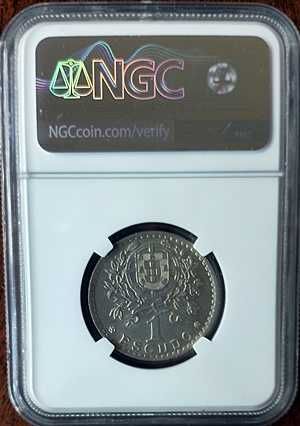 Portugal, Moeda de 1 Escudo 1952 (NGC MS 62)