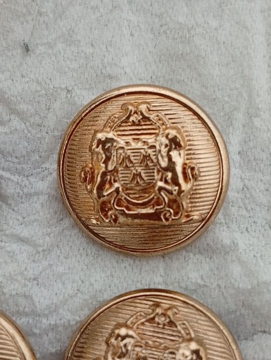 Botões Pequenos de Casaco dourados