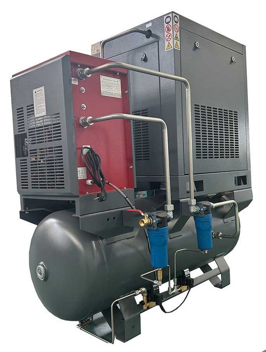 Kompresor śrubowy 850 l/min 5,5 KW Falownik Osuszacz Filtry Kupczyk