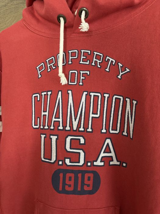Bluza z kapturem Champion Reverse Weave Vintage L | Heavyweight | USA Logo