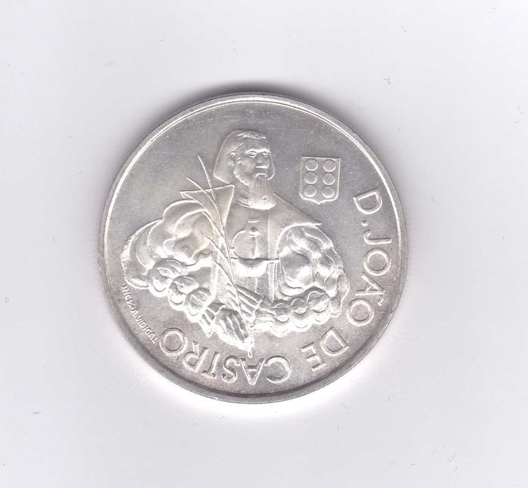 moeda de prata comemorativa 1000 escudos 1990 D. João de Castro
