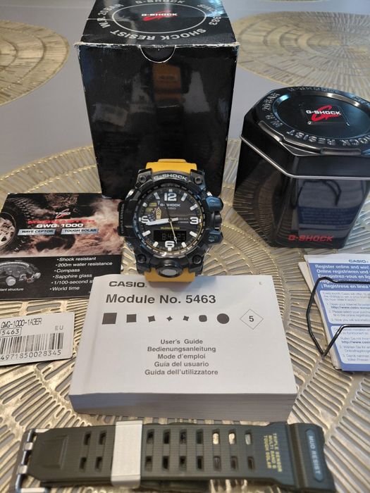 Casio gwg1000 zielony i zolty pasek