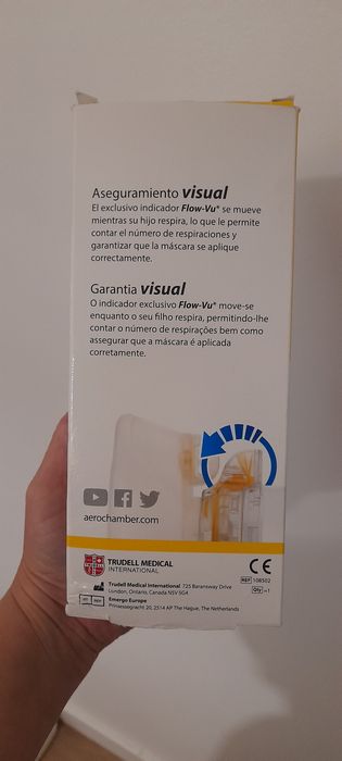 Aero chamber máscara respiração