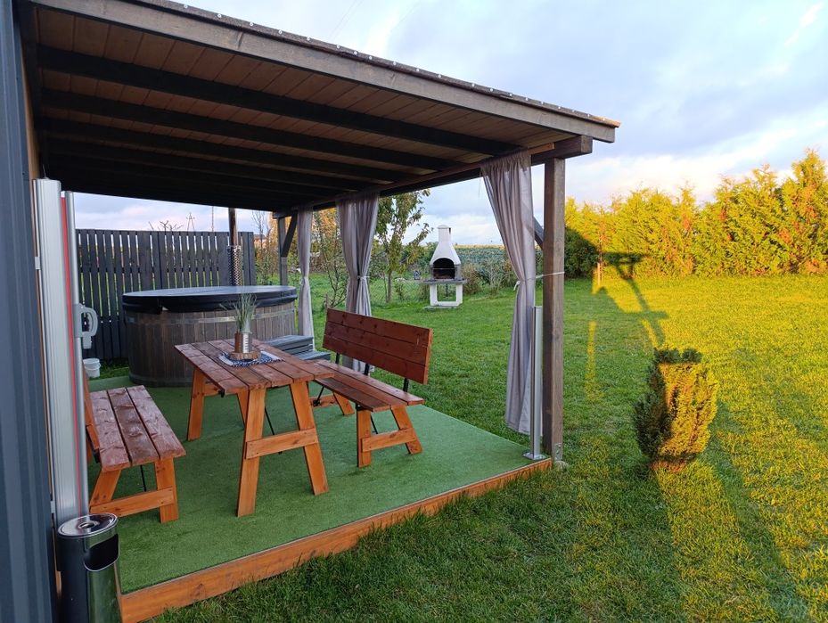domek z BALIA JACUZZI, Staw, Kaszuby  sauna panieńskie