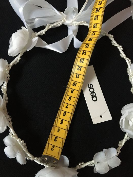 ASOS, Wianek biały, boho, brak kwiatka