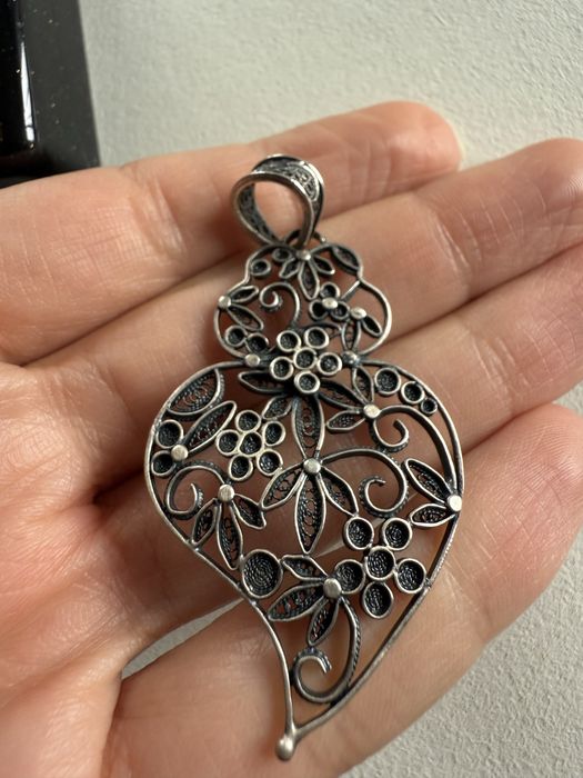 Coração de Viana em filigrana prata