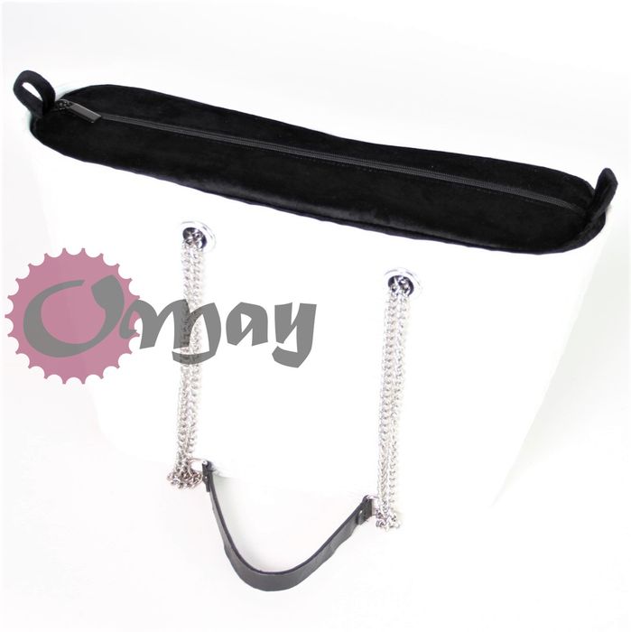 Czarny Welur organizer do OBAG URBAN MINI Velvet 2 kieszenie VIP OMAY