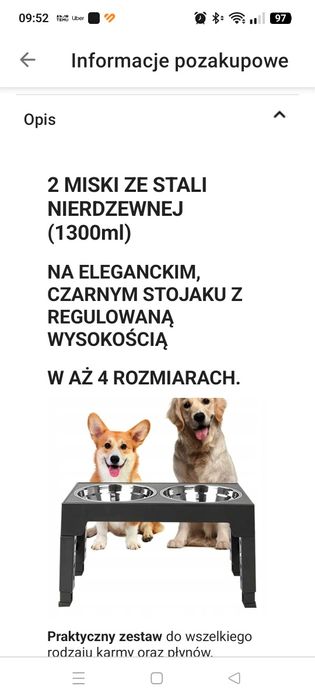 Miski dla psa na stojaku