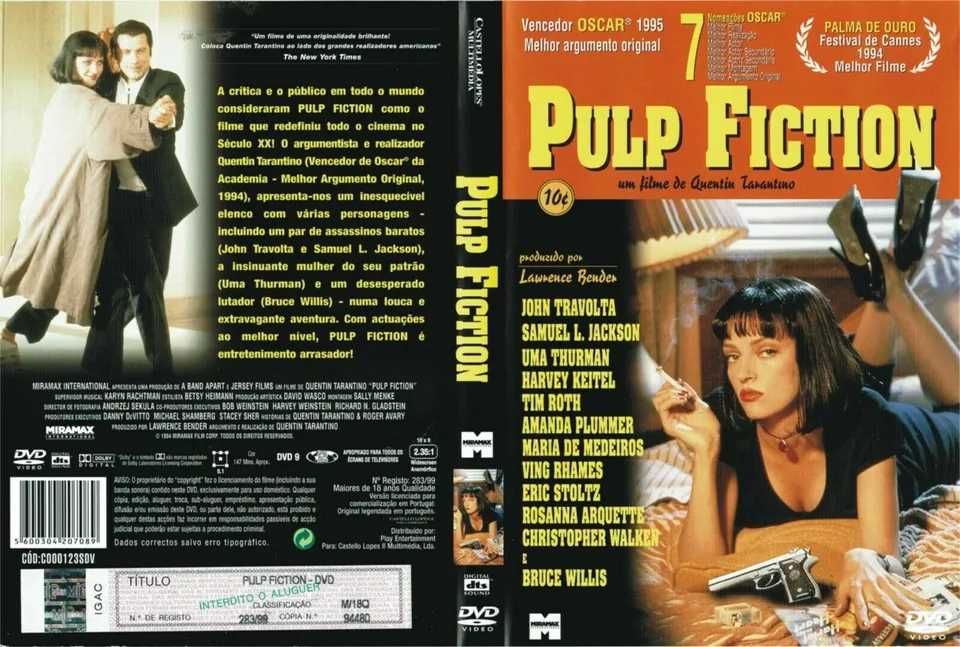 Pulp Fiction DVD   TRAVOLTA