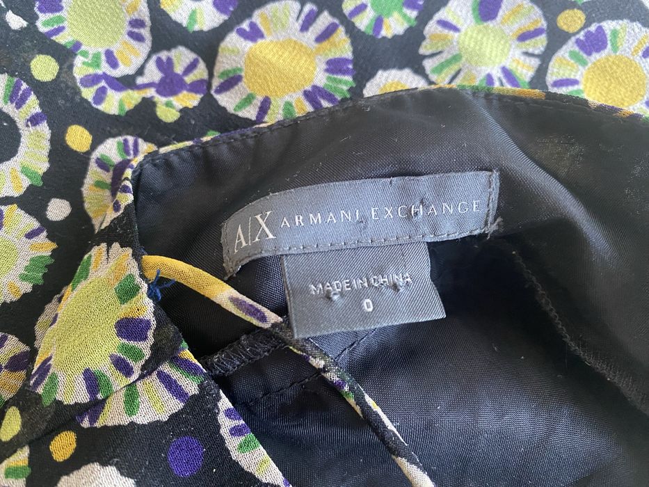 Jedwabna długa sukienka Armani Exchange