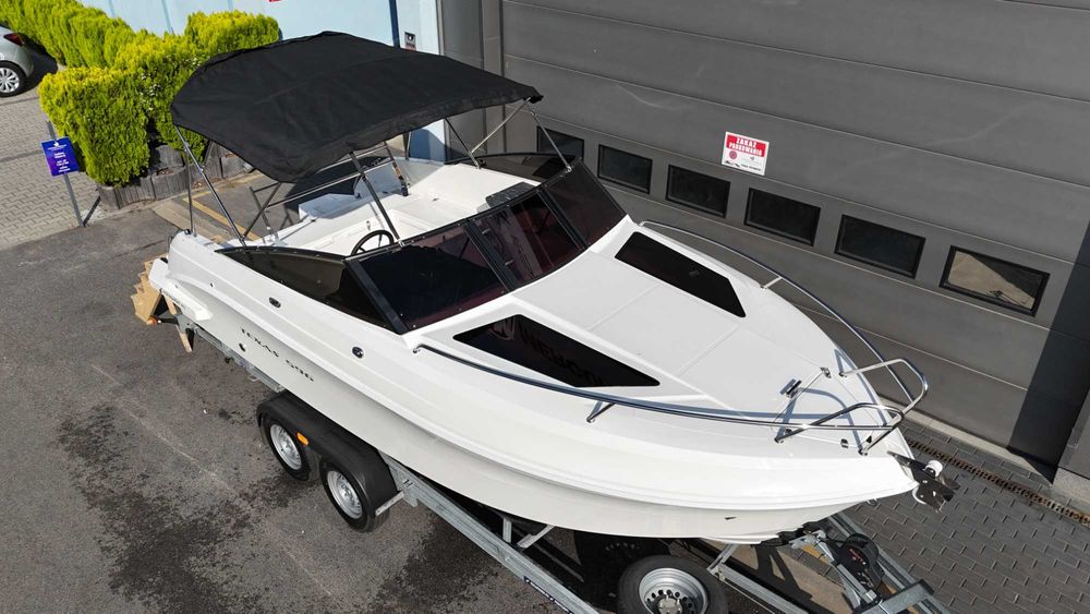 TEXAS 596 z Honda BF 135 i przyczepa - nowy kompletny zestaw od ręki