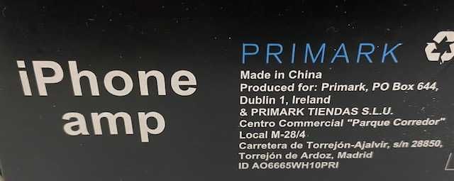 Amplificador iPhone da Primark