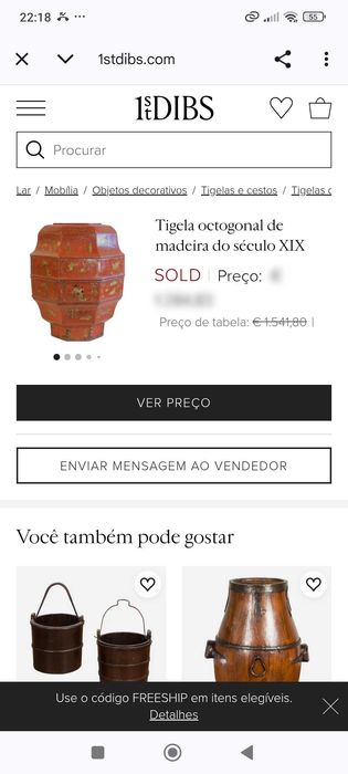 Tigela de Aperitivos Madeira Lacada Assinada China Séc XIX 42 cm