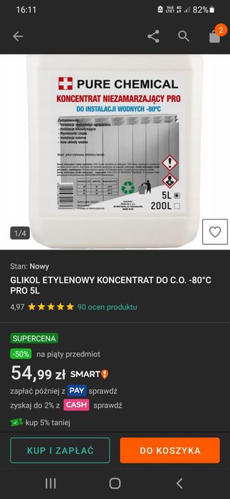 Sprzedam koncentrat pure chemical do instalacji wodnej