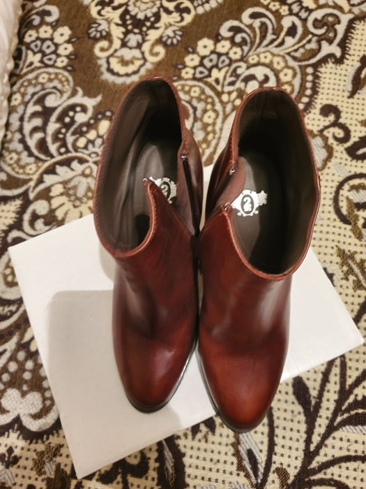 Botas pele bourdeaux