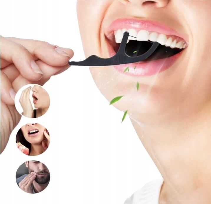 Wykałaczki Dentystyczne Do Zębów 50 Sztuk Z Nicą Dentystyczną