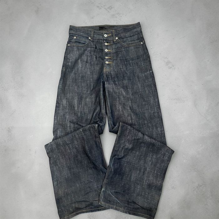 no faith studios raw denim jeans