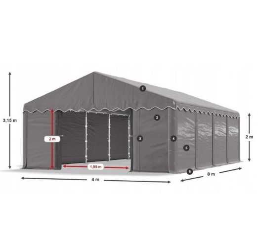 ПОСИЛЕНИЙ намет 4х8, 5х6 палатка павільйон ангар гараж 240г/м бокс
