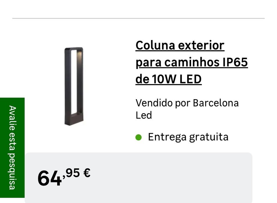 Colunas de iluminação exterior