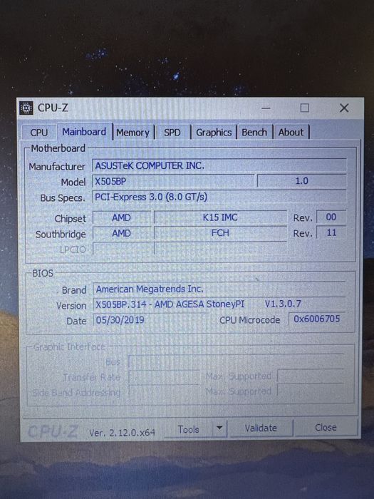 Ноутбук ASUS X505BP.