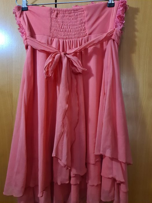 Vestido coral caicai semi usado tamanho L