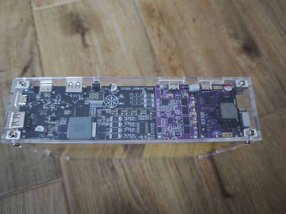 Power Bank Acrylic DIY Fast Charging IP5368_100W+60~100W