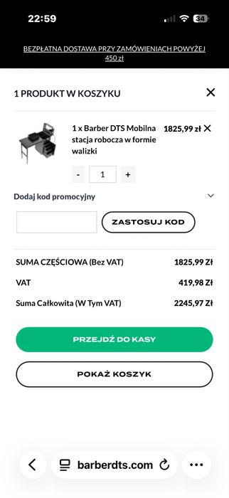 Mobilna walizka fryzjerska/barberska