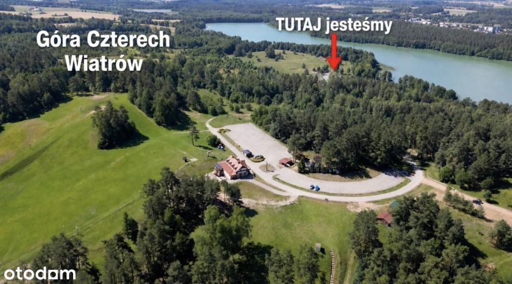Apartament koło Mrągowa przy stoku narciarskim z widokiem na jezioro