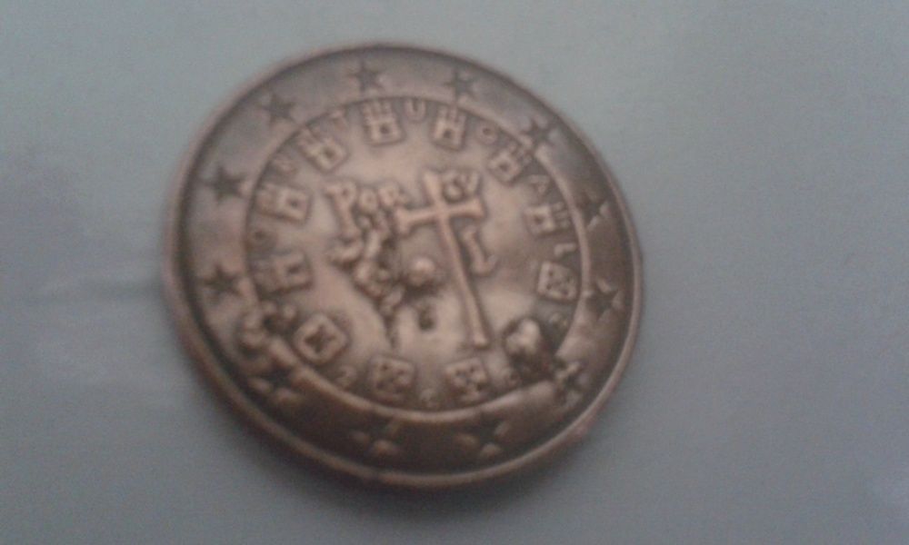 Moeda com alteração nos metais  5 c. Portugal