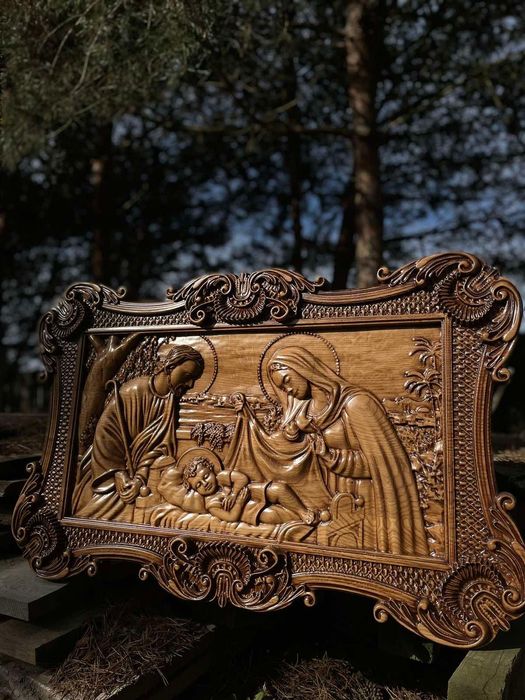 Ікона Різдво Пресвятої Богородиці Свята Родина картина деревʼяна образ