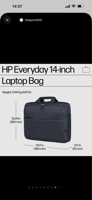 Mala/bolsa HP para portátil 14” / 15,6” — Azul escuro