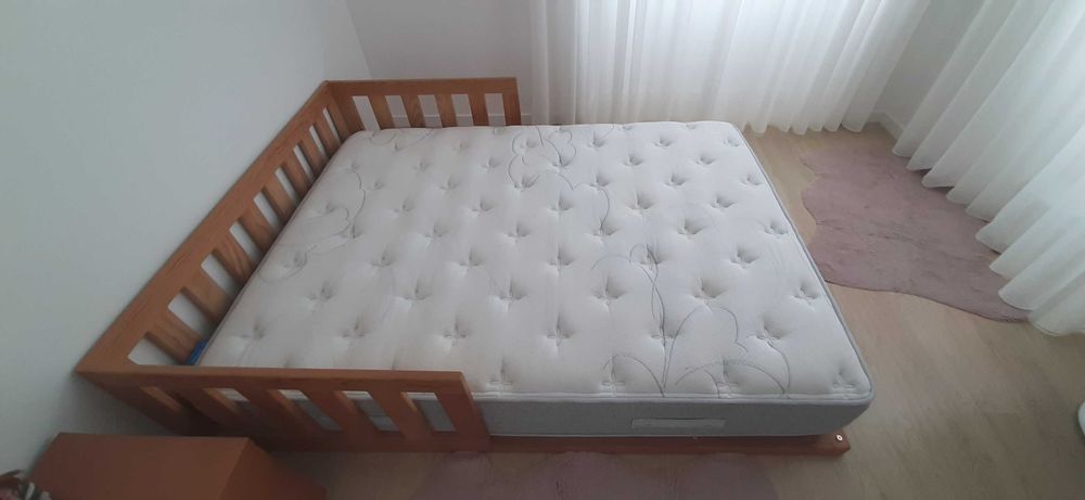 Cama de chão com estrado para colchão 190x140