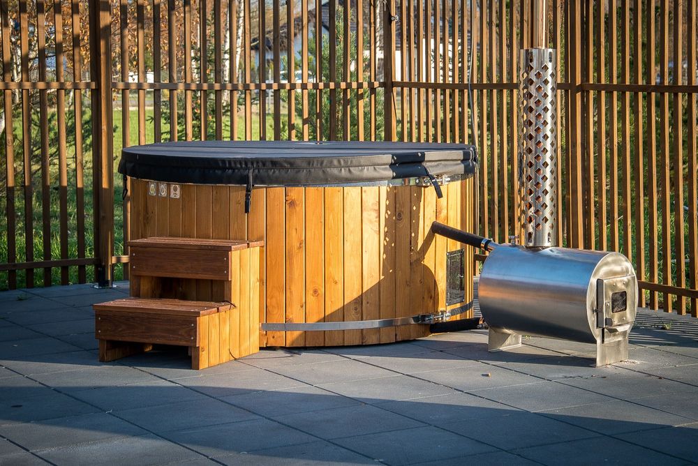 Balia ogrodowa Jacuzzi Hot Tuba Bania Gorąca Beczka dysze hydromasaż