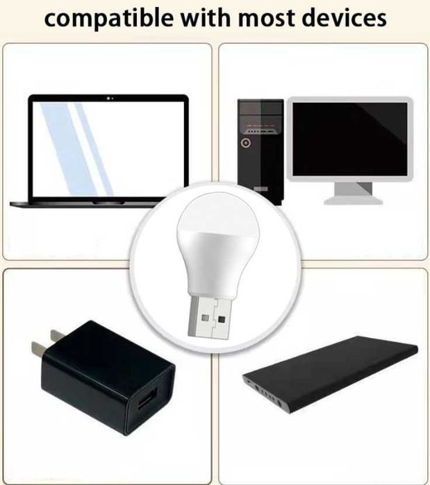 USB Лампочка Светильник Фонарик Лампа Ночник - Є кількість