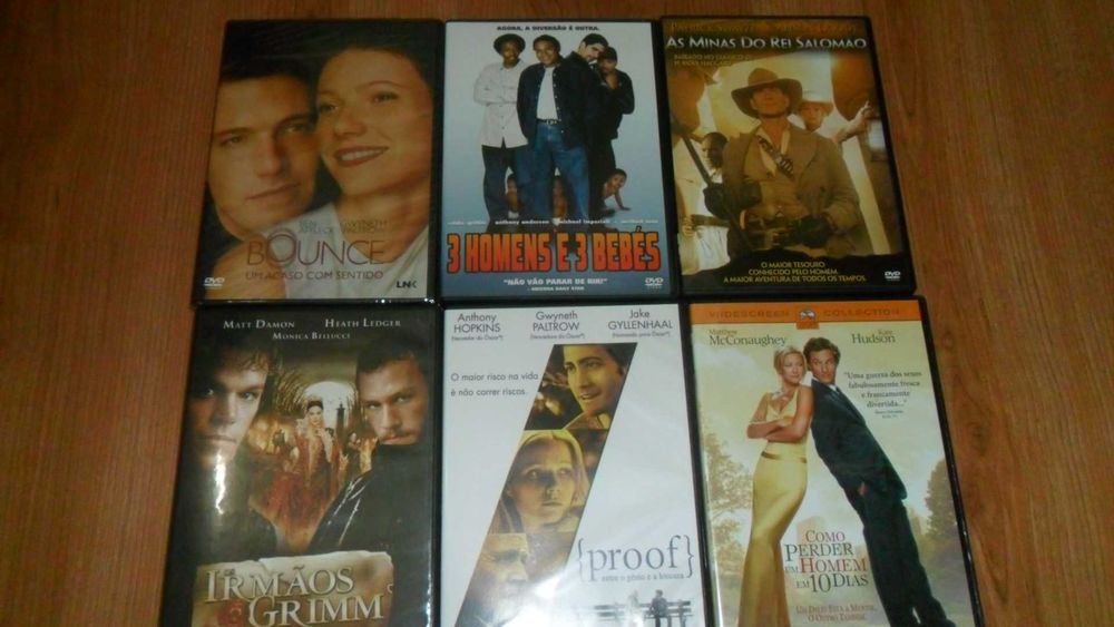 DVD Filmes Vários cada 2,5€