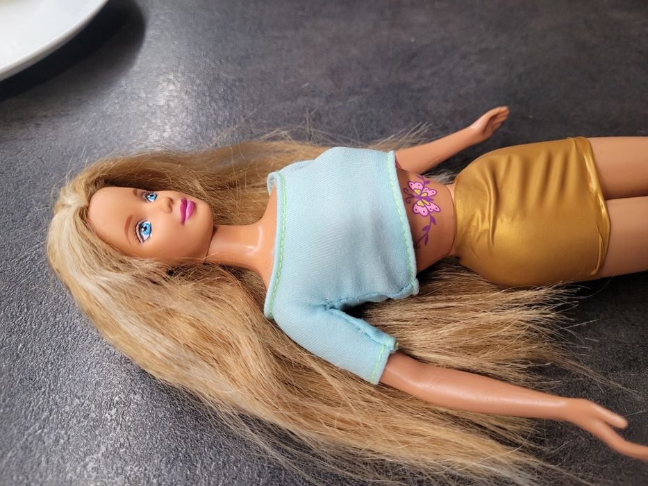 lalka barbie vintage butterfly art