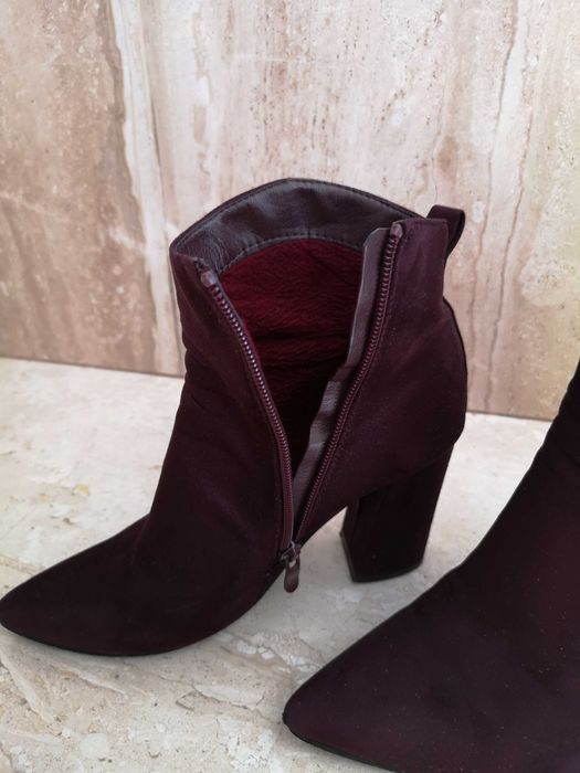 Botki zamszowe bordo r. 37