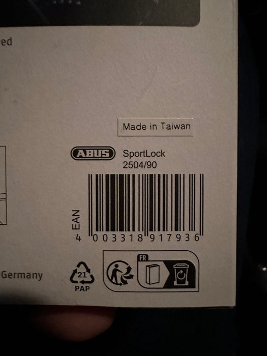 Vendo cadeado Abus novo para bicicleta