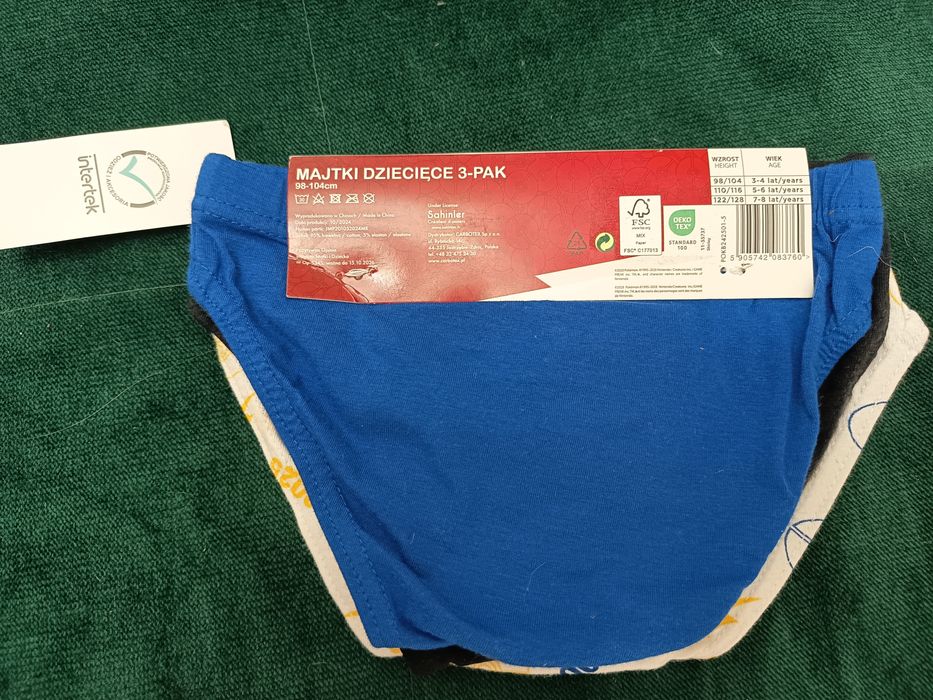 Majtki chłopięce slipy Pokemon 3 pak rozmiar 98/104