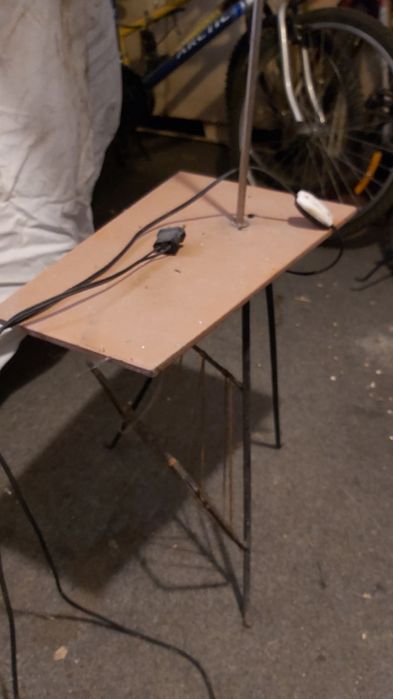 Lampa stojaca podlogowa stolik prl, gazetnik