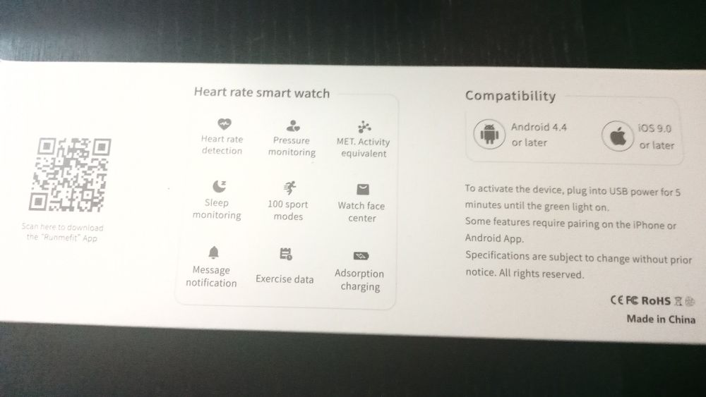 Smartwatch GTS4 NOVO Negociável c/ batimento cardíaco e pedómetro