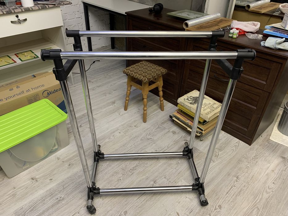 Вішак для одягу підлоговий подвійний вешалка для одежды двойная