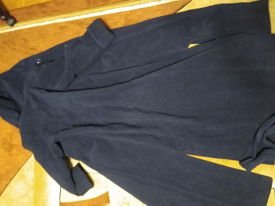 plaszcz welniany granatowy