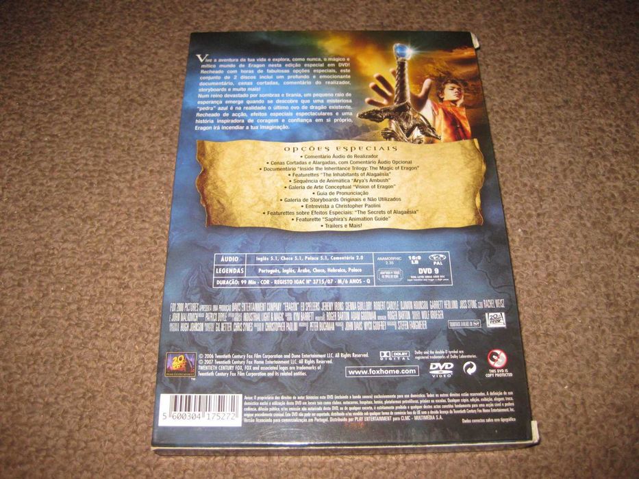 "Eragon" com Jeremy Irons numa Edição Especial com 2 DVDs/Slidepack!