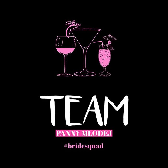 TEAM PANNY MŁODEJ Bride Squad koszulka damska 5 rozmiarów NOWA