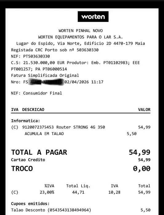 Router novo na caixa com conexão para cartão SIM ,