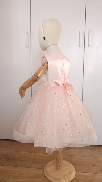 Дитяча рожева пишна сукня детское нарядное розовое платье принцессы