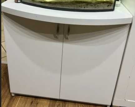Masywna Szafka 2 drzwiowa pod akwarium panoramiczne lub prostokątne ; szerokość 50 cm , długość 80 cm . Otwory na węże filtra
