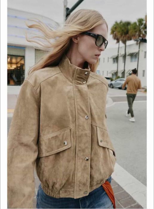 Куртка Zara замшева XS