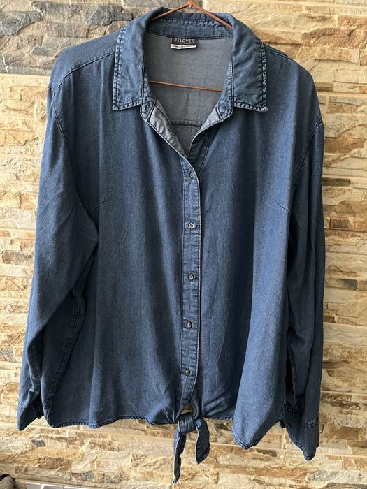 Блузка рубашка Джинс Катон жіноча р.50-52  Нова женская кофточка